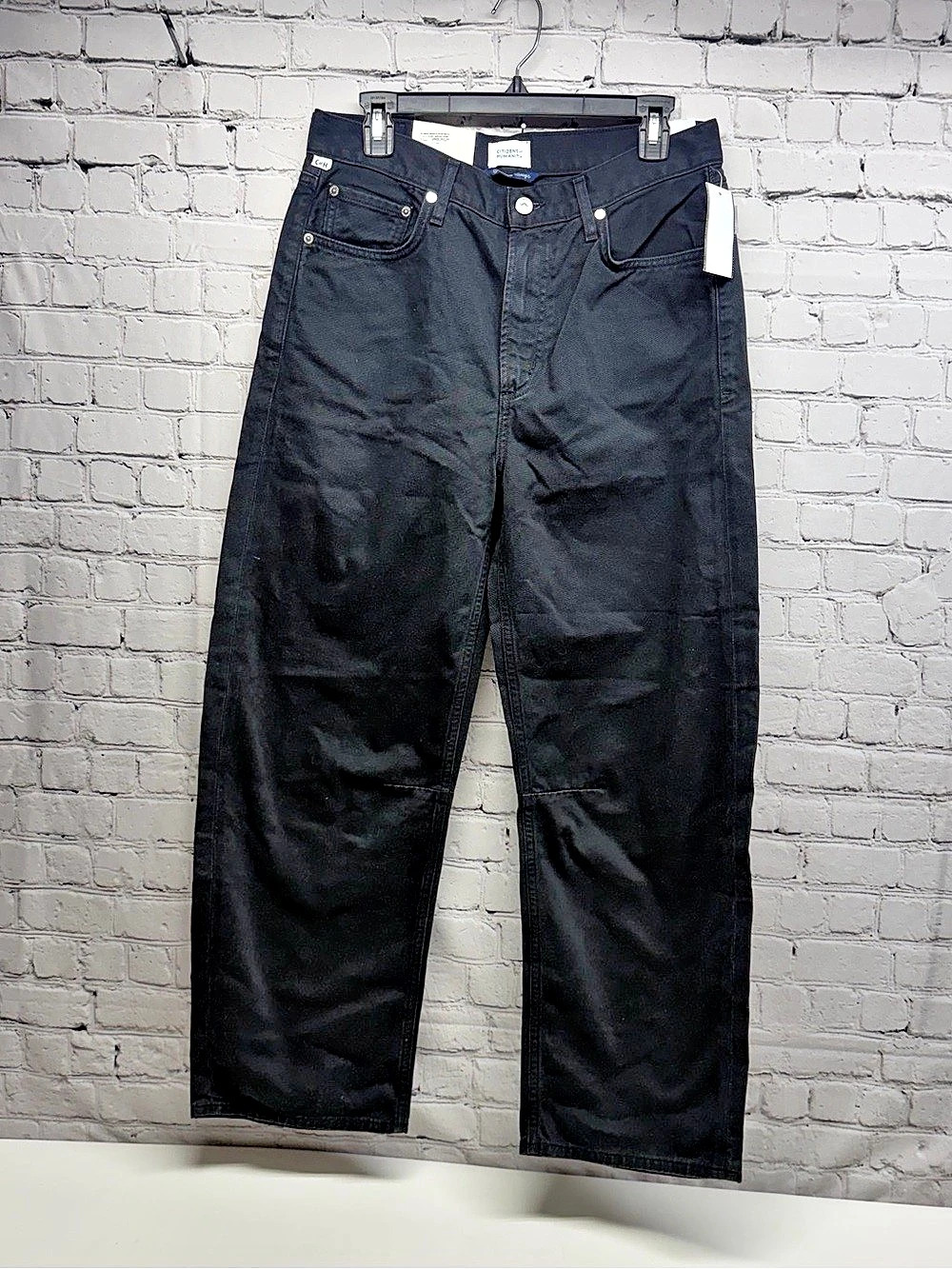 Citizens of Humanity Premium barrel  Relaxed Jean Black Waist 28 NWT